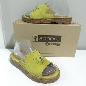 HH Sonora Sandals Double H Boots Lime Slides